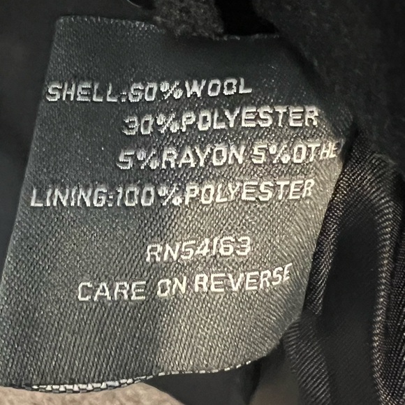 Kenneth Cole Reaction Black Wool Coat Sz 4 - Picture 6 of 8